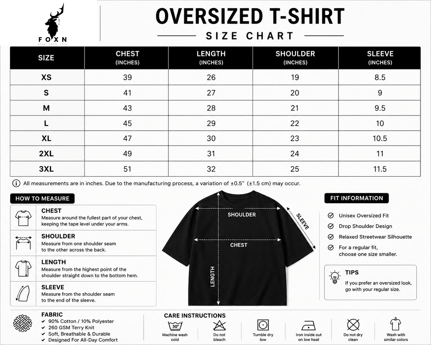 FoXn RUN Terry Oversized T